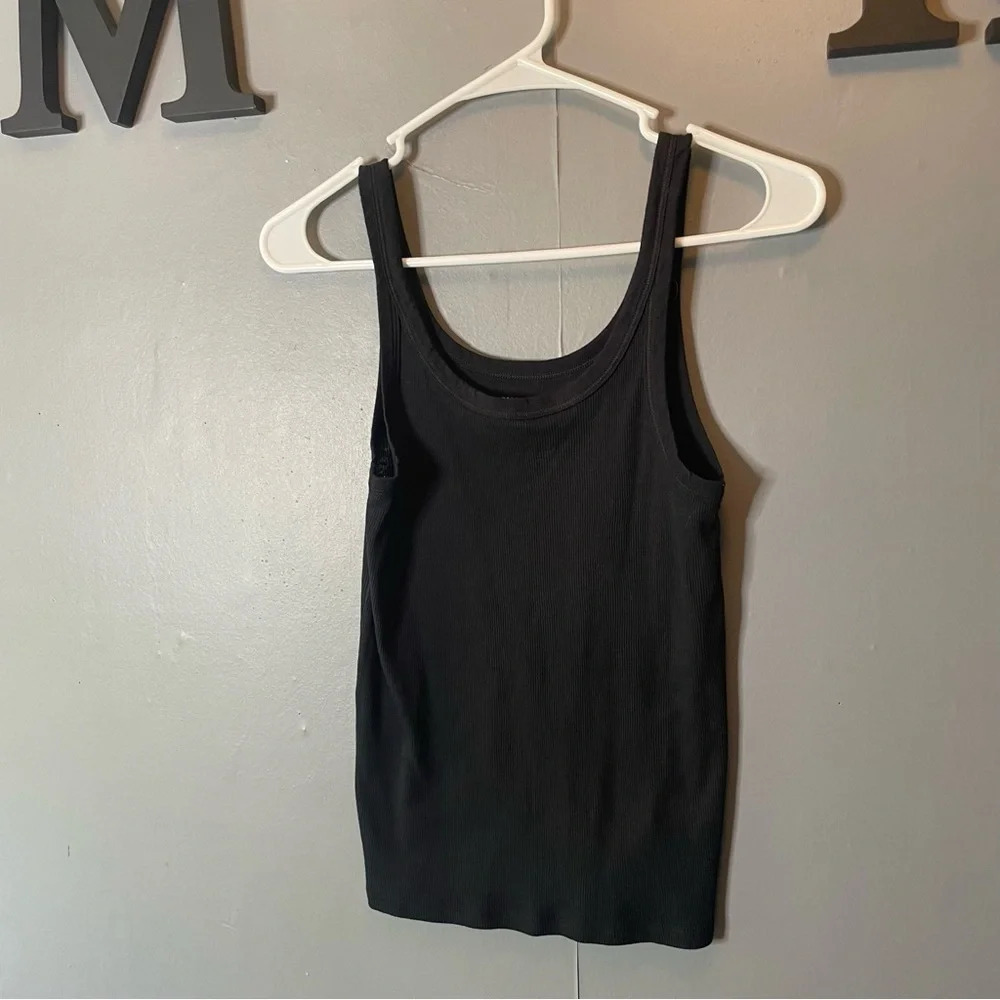 American Eagle black ribbed full length tank top women's size‎ small